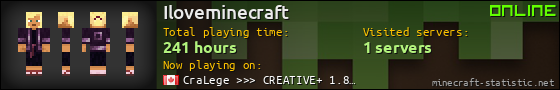 Iloveminecraft userbar 560x90