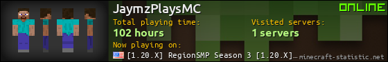 JaymzPlaysMC userbar 560x90