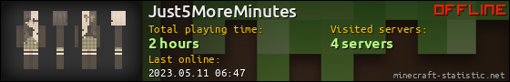 Just5MoreMinutes userbar 560x90