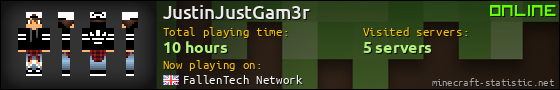 JustinJustGam3r userbar 560x90