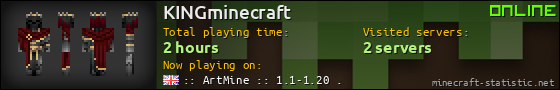 KINGminecraft userbar 560x90