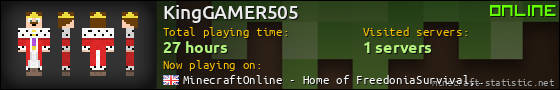 KingGAMER505 userbar 560x90