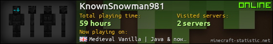 KnownSnowman981 userbar 560x90