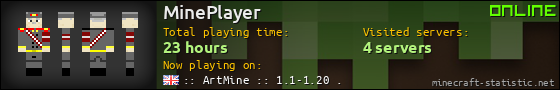 MinePlayer userbar 560x90