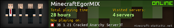 MinecraftEgorMIX userbar 560x90