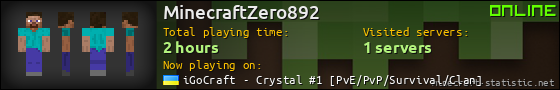 MinecraftZero892 userbar 560x90