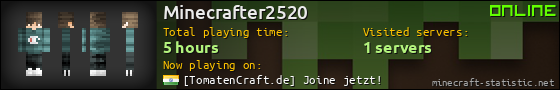 Minecrafter2520 userbar 560x90