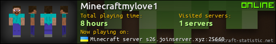 Minecraftmylove1 userbar 560x90