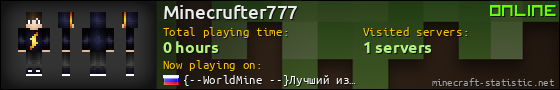 Minecrufter777 userbar 560x90