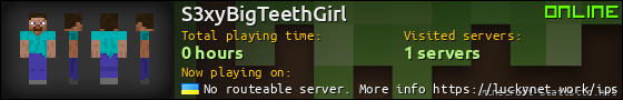 S3xyBigTeethGirl userbar 560x90