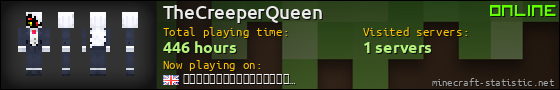 TheCreeperQueen userbar 560x90