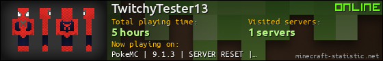 TwitchyTester13 userbar 560x90