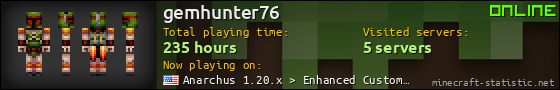 gemhunter76 userbar 560x90