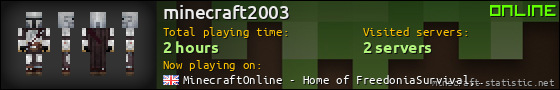 minecraft2003 userbar 560x90