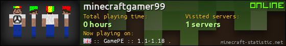 minecraftgamer99 userbar 560x90