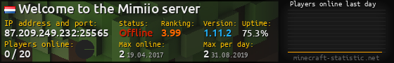 Userbar 560x90 with online players chart for server 87.209.249.232:25565