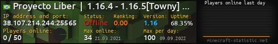 Userbar 560x90 with online players chart for server 38.107.214.244:25565