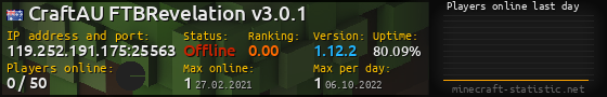 Userbar 560x90 with online players chart for server 119.252.191.175:25563