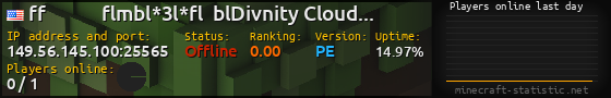 Userbar 560x90 with online players chart for server 149.56.145.100:25565