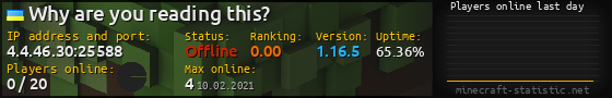 Userbar 560x90 with online players chart for server 4.4.46.30:25588