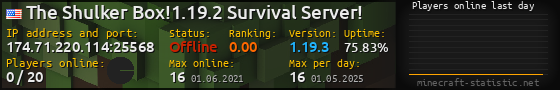 Userbar 560x90 with online players chart for server 174.71.220.114:25568