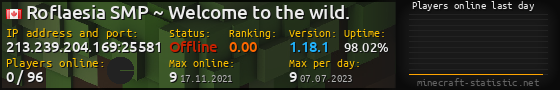 Userbar 560x90 with online players chart for server 213.239.204.169:25581