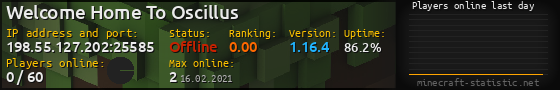 Userbar 560x90 with online players chart for server 198.55.127.202:25585