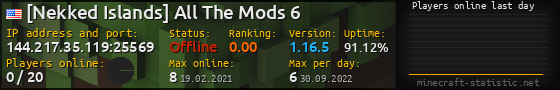 Userbar 560x90 with online players chart for server 144.217.35.119:25569