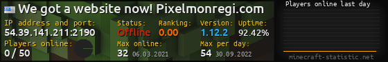 Userbar 560x90 with online players chart for server 54.39.141.211:2190
