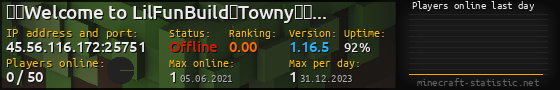Userbar 560x90 with online players chart for server 45.56.116.172:25751