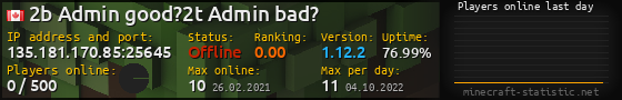 Userbar 560x90 with online players chart for server 135.181.170.85:25645