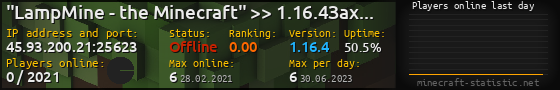 Userbar 560x90 with online players chart for server 45.93.200.21:25623