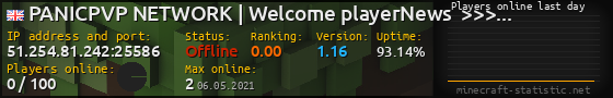 Userbar 560x90 with online players chart for server 51.254.81.242:25586
