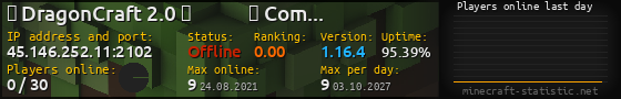 Userbar 560x90 with online players chart for server 45.146.252.11:2102