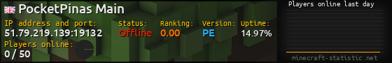 Userbar 560x90 with online players chart for server 51.79.219.139:19132