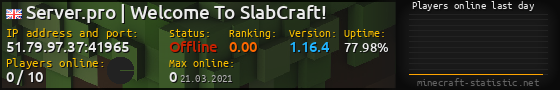 Userbar 560x90 with online players chart for server 51.79.97.37:41965