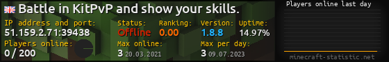 Userbar 560x90 with online players chart for server 51.159.2.71:39438