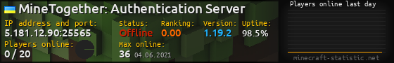 Userbar 560x90 with online players chart for server 5.181.12.90:25565