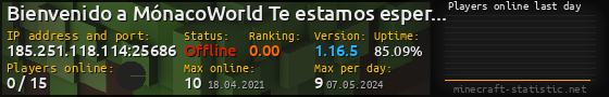 Userbar 560x90 with online players chart for server 185.251.118.114:25686