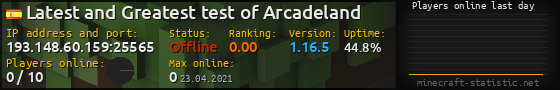 Userbar 560x90 with online players chart for server 193.148.60.159:25565