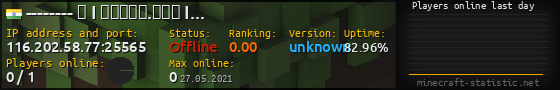 Userbar 560x90 with online players chart for server 116.202.58.77:25565