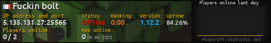 Userbar 560x90 with online players chart for server 5.135.131.27:25565