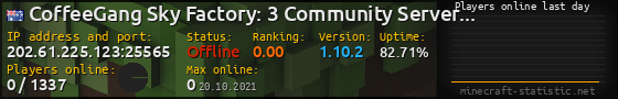 Userbar 560x90 with online players chart for server 202.61.225.123:25565