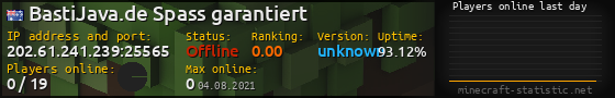 Userbar 560x90 with online players chart for server 202.61.241.239:25565