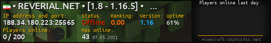 Userbar 560x90 with online players chart for server 188.34.180.223:25565