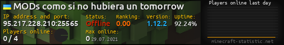 Userbar 560x90 with online players chart for server 95.217.228.210:25565