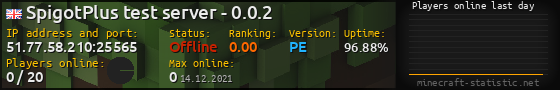 Userbar 560x90 with online players chart for server 51.77.58.210:25565