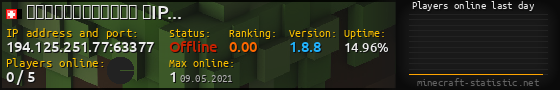 Userbar 560x90 with online players chart for server 194.125.251.77:63377