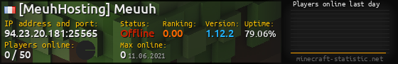 Userbar 560x90 with online players chart for server 94.23.20.181:25565