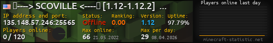 Userbar 560x90 with online players chart for server 135.148.57.246:25565